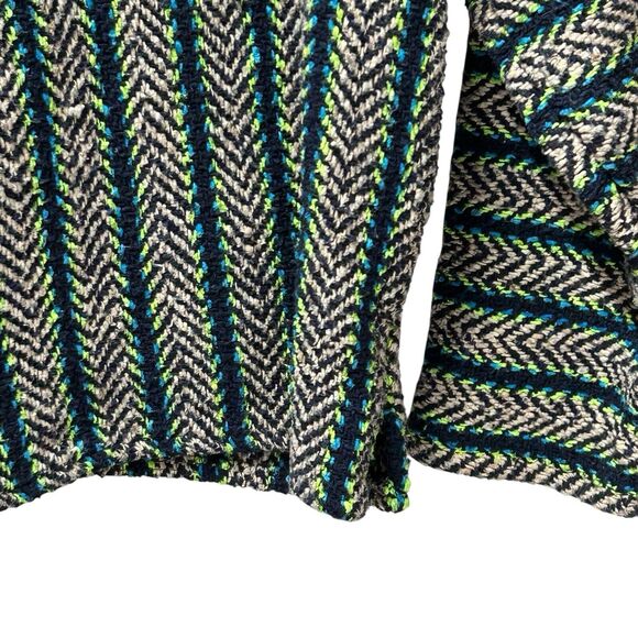 Y2k  Baja Joe Mexico Hippie Drug Rug Hooded Poncho with Pocket -Size Large?? - Picture 7 of 9